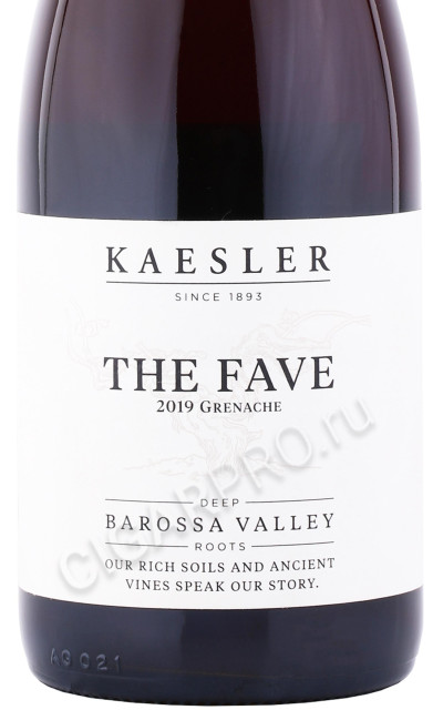 этикетка вино kaesler the fave 0.75л