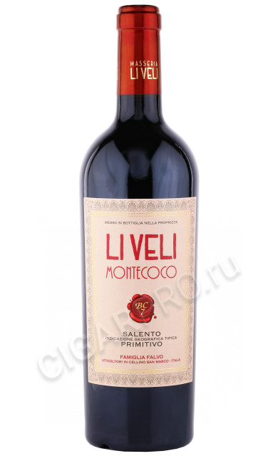 вино li veli montecoco primitivo salento igt 0.75л