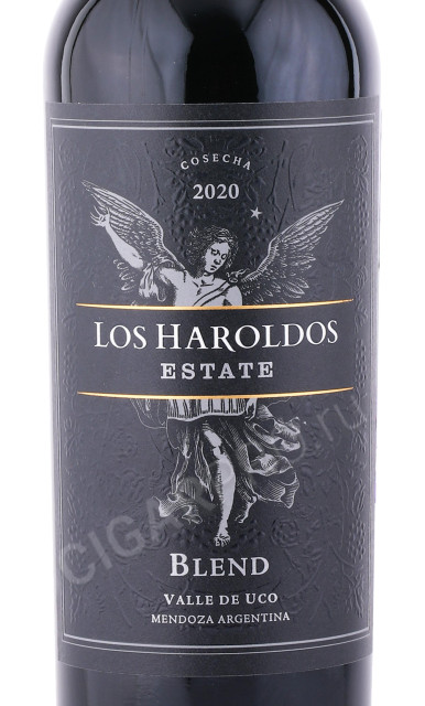 этикетка вино los haroldos blend estate 0.75л