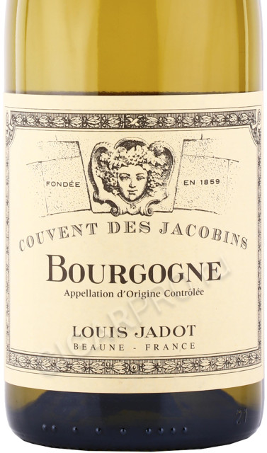 этикетка вино louis jadot bourgogne couvent des jacobins 0.75л