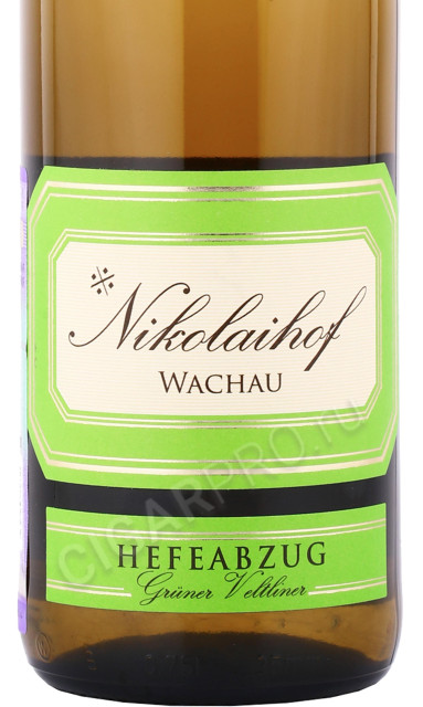 этикетка вино nikolaihof wachau hefeabzug gruner veltliner 0.75л