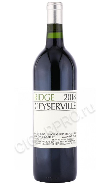 вино ridge geyserville 2018г 0.75л