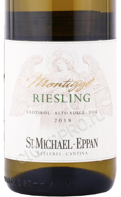 этикетка вино san michele appiano riesling montiggl 0.75л