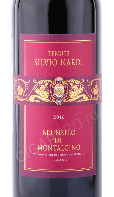этикетка вино tenute silvio nardi brunello di montalcino docg 0.75л
