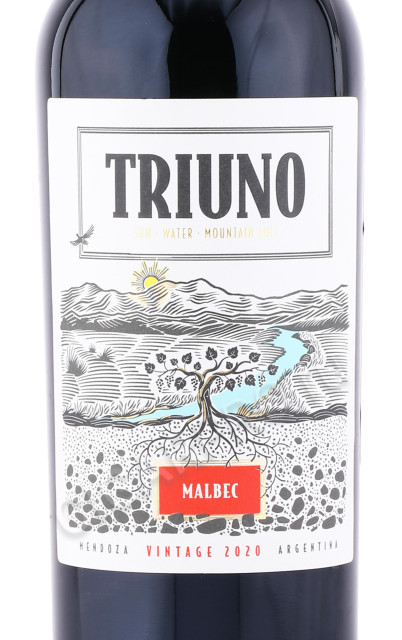 этикетка вино triuno malbec 0.75л