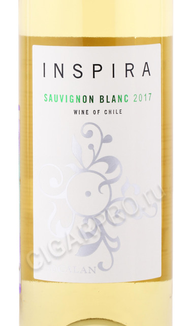 этикетка вино vina chocalan inspira sauvignon blanc 0.75л