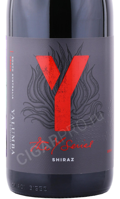 этикетка вино yalumba the y series shiraz 0.75л