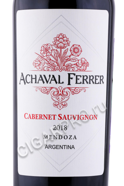 этикетка вино achaval ferrer cabernet sauvignon 0.75л