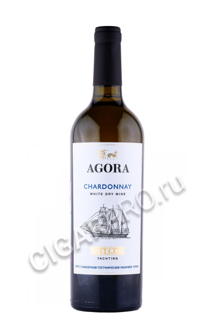 российское вино agora chardonnay 0.75л