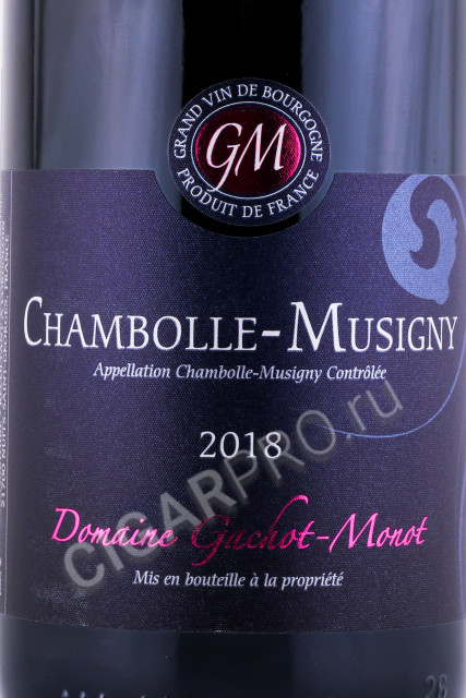 этикетка вино chambolle musigny 0.75л