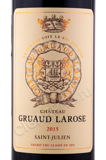 этикетка французское вино chateau gruaud larose grand cru classe saint-julien аос 0.75л