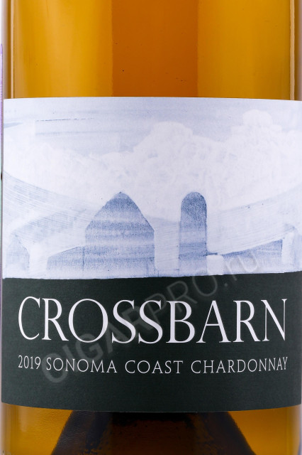 этикетка американское вино crossbarn by paul hobbs chardonnay 0.75л