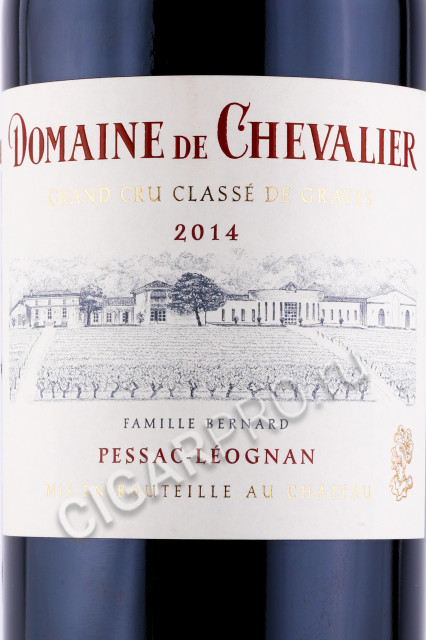 этикетка вино domaine de chevalier grand cru pessac leognan 2014 0.75л