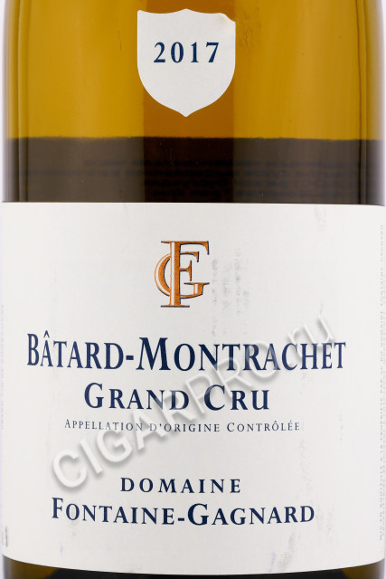этикетка французское вино domaine fontaine-gagnard batard-montrachet grand cru 0.75л