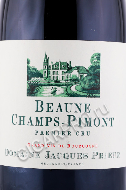 этикетка французское вино domaine jacques prieur beaune premier cru champs-pimont 2016 0.75л