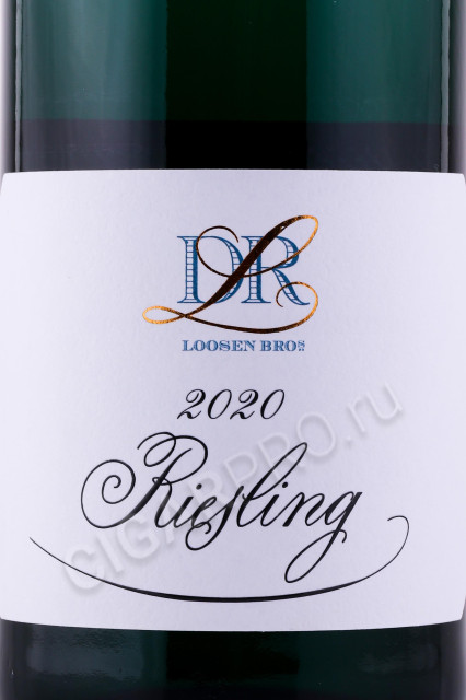 этикетка немецкое вино dr.loosen riesling qualitatswein 0.75л