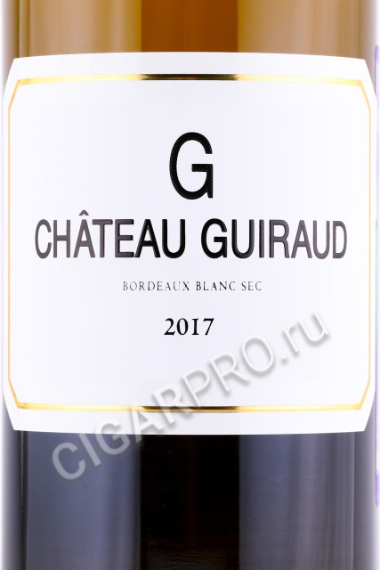 этикетка вино g de chateau guiraud 0.75л