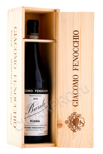 вино giacomo fenocchio barolo bussia 0.75л в деревянном ящике