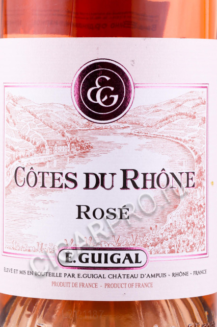 этикетка вино guigal cotes du rhone rose 0.75л