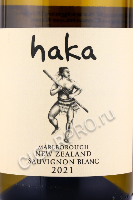этикетка новозеландское вино haka sauvignon blanc marlborough 0.75л