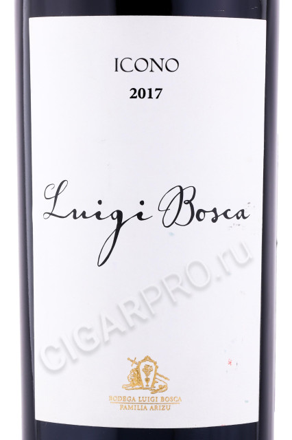 этикетка вино icono luigi bosca 2017 0.75л