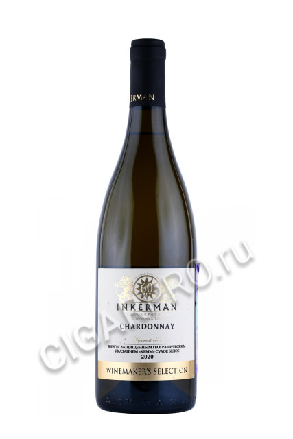 российское вино inkerman chardonnay 0.75л