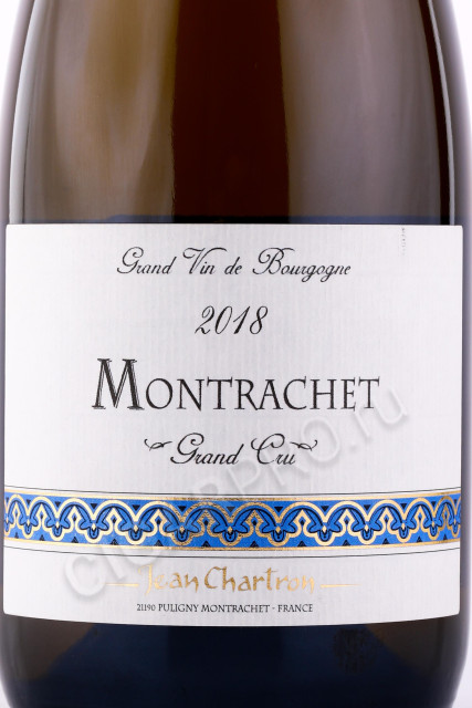 этикетка вино jean chartron montrachet grand cru aoc 2018 0.75л