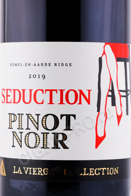 этикетка вино la vierge seduction pinot noir 0.75л