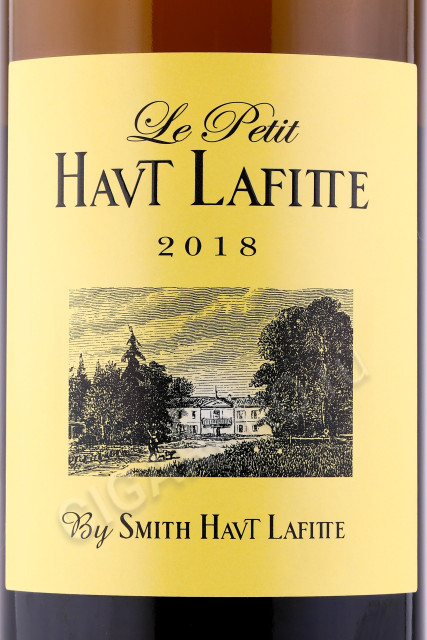 этикетка вино le petit haut lafitte blanc pessac leognan 0.75л