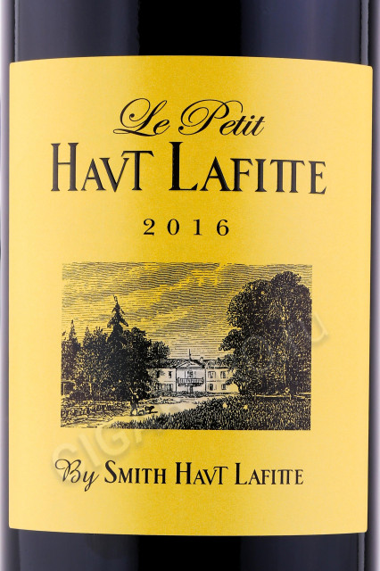 этикетка французское вино le petit haut lafitte pessac-leognan 0.75л