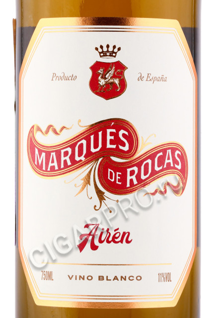 этикетка вино marques de rocas airen  0.75л