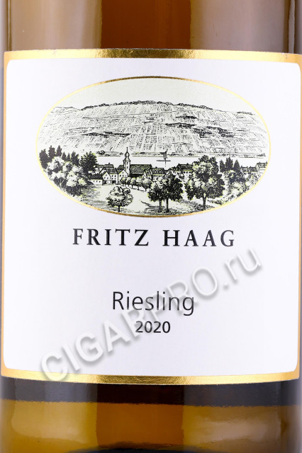 этикетка вино mosel fritz haag riesling 0.75л