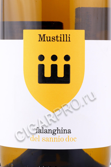 этикетка вино mustilli falanghina del sannio 0.75л