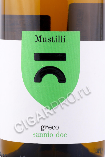этикетка вино mustilli greco sannio 0.75л