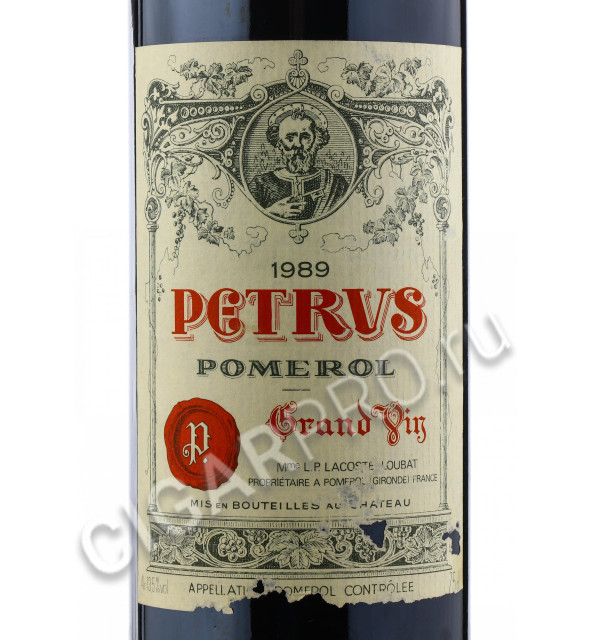 этикетка chateau petrus pomerol 1989