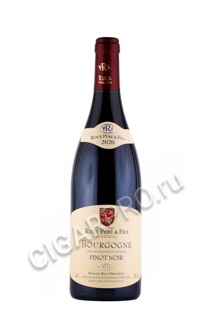 французское вино roux pere et fils bourgogne aoc pinot noir 0.75л