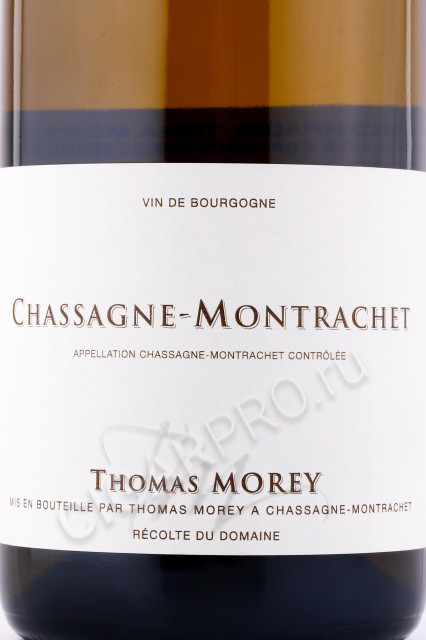 этикетка вино thomas morey chassagne montrachet 0.75л