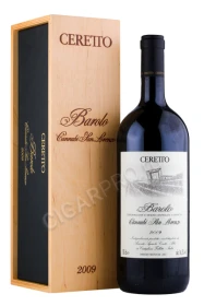 Вино Черетто Бароло Каннуби Сан Лоренцо 2009г 1.5л в подарочной упаковке