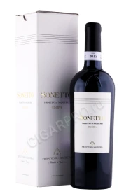 Вино Сонетто Примитиво ди Мандурия Ризерва 0.75л в подарочной упаковке