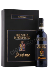Вино Арджиано Брунелло Ди Монтальчино Ризерва 2015 года 0.75л в подарочной упаковке