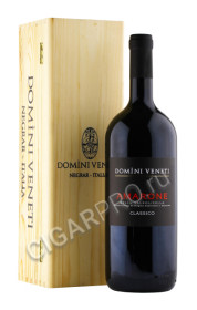 вино domini veneti amarone della valpolicella classico doc 2018 1.5л в деревянном ящике