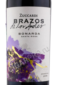 этикетка вино zuccardi brazos bonarda 0.75л