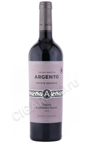 вино argento estate reserve cabernet franc organic mendoza ip 0.75л