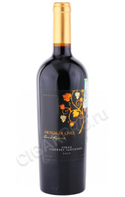вино aromas de chile syrah cabernet sauvignon gran reserva 0.75л