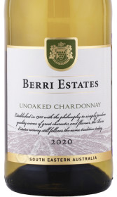 этикетка вино berri estates chardonnay 0.75л