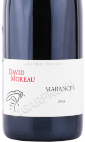 этикетка вино david moreau maranges aoc 0.75л