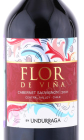 этикетка вино flor de vina cabernet sauvignon 0.75л