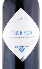 этикетка вино le farnete carmignano 3л