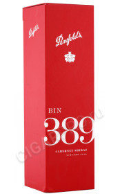 подарочная упаковка вино penfolds bin 389 cabernet shiraz 2018г 0.75л