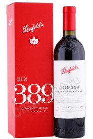 вино penfolds bin 389 cabernet shiraz 2018г 0.75л в подарочной упаковке
